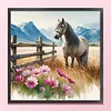 Horse-11CT Stamped Cross Stitch 40*40cm/15.75*15.75in tapestrymarket