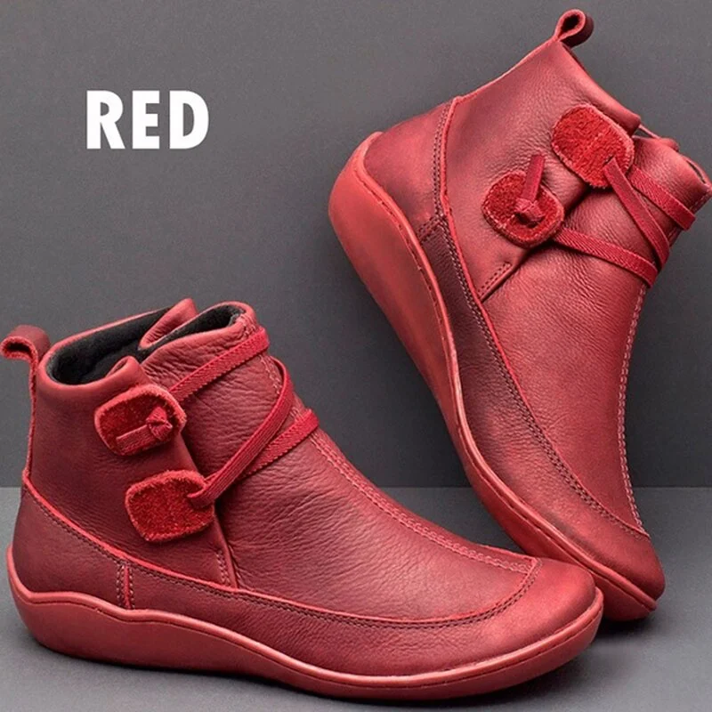 GAOKE Women Boots Ankle Boots Roman Pointed Casual Booties Spring Autumn Women Boots Ladies Western Stretch Botas Leather