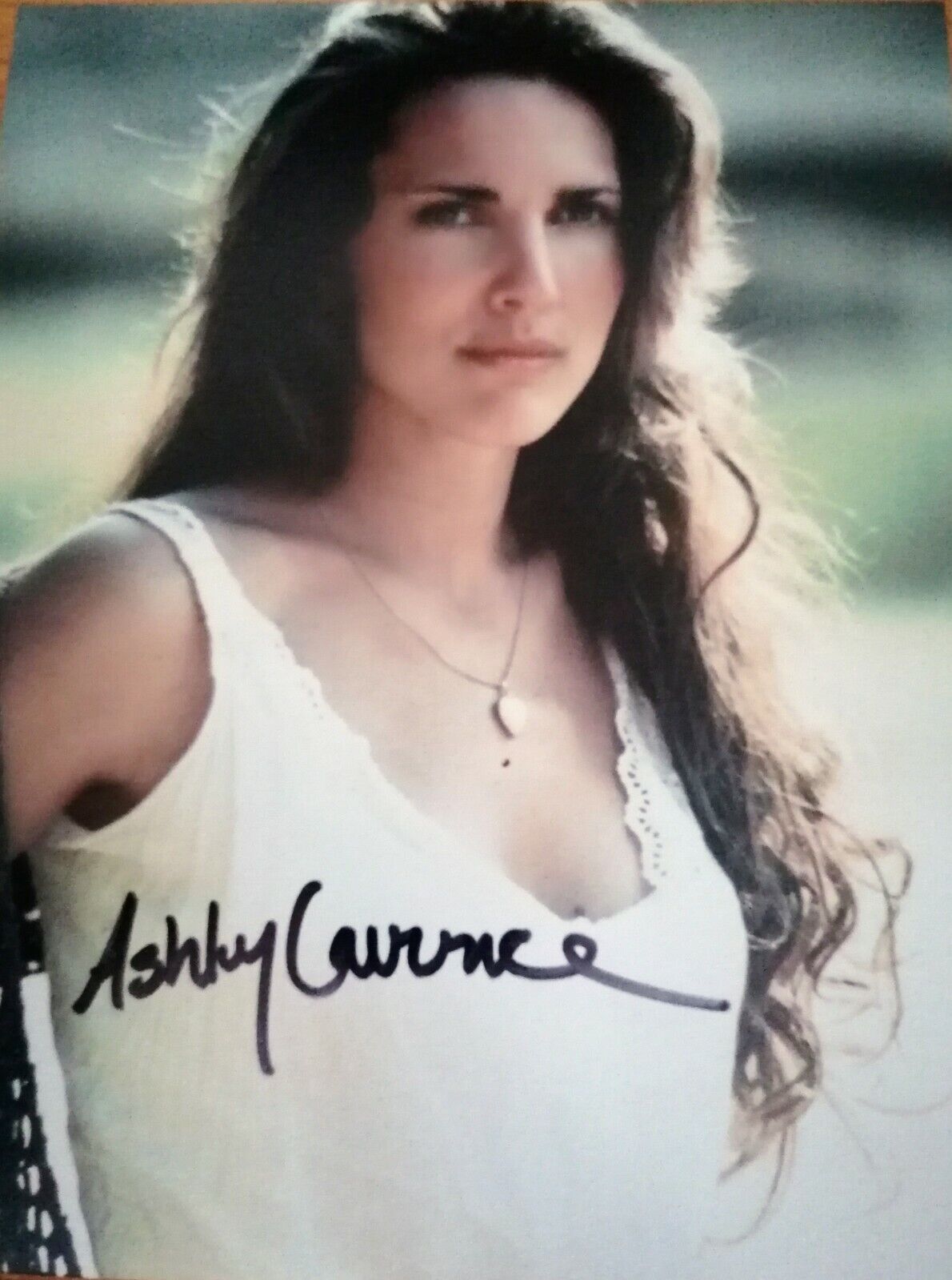 ASHLEY Laurence signed Genuine 8 x 10 AUTO COLOUR Photo Poster painting off HELLRAISER ACTRESS