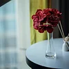 10 Flower Head and Stems | Burgundy Artificial Satin Hydrangeas, DIY Arrangement