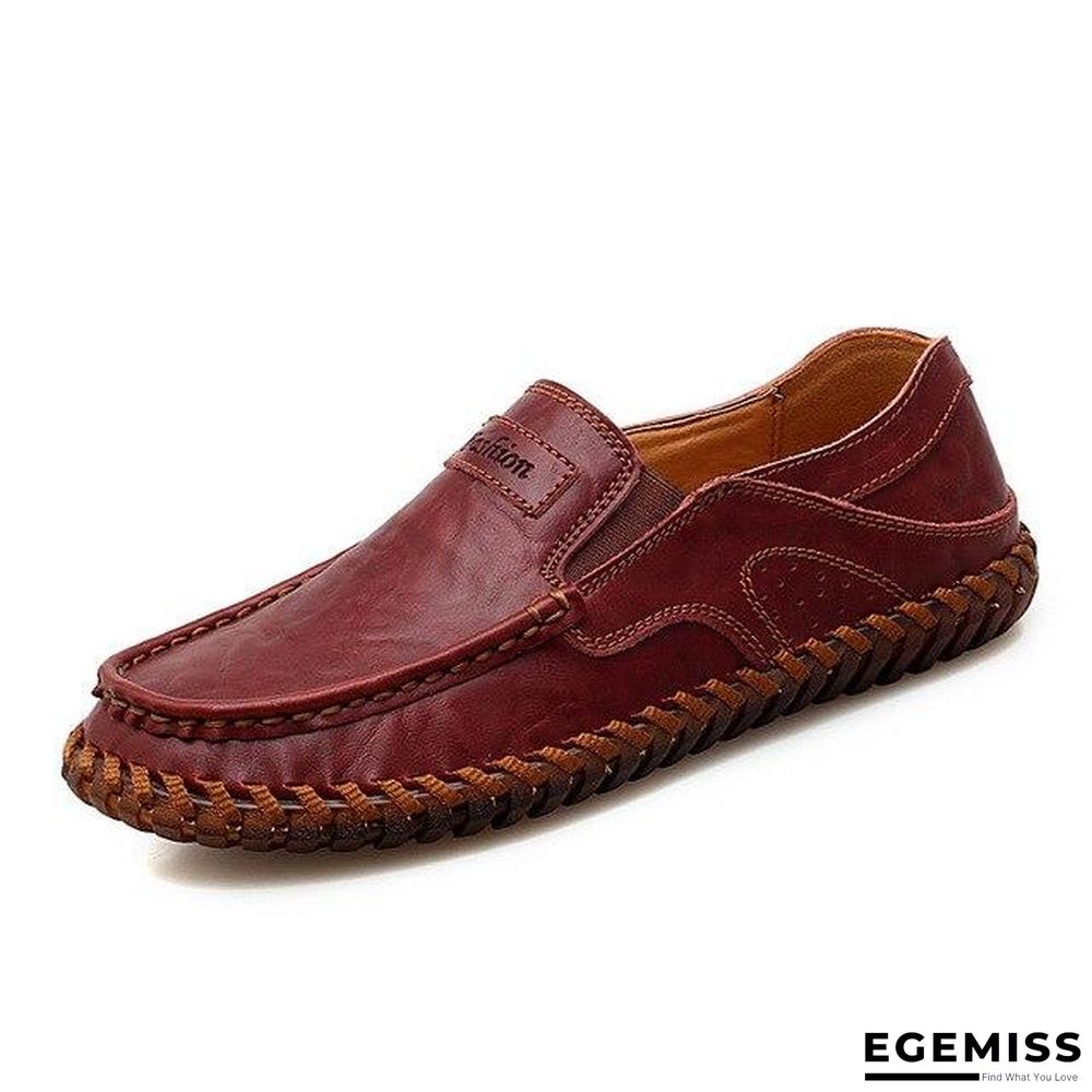 Men Genuine Leather Shoes Slip On Black Shoes Real Leather Loafers Man Moccasins | EGEMISS