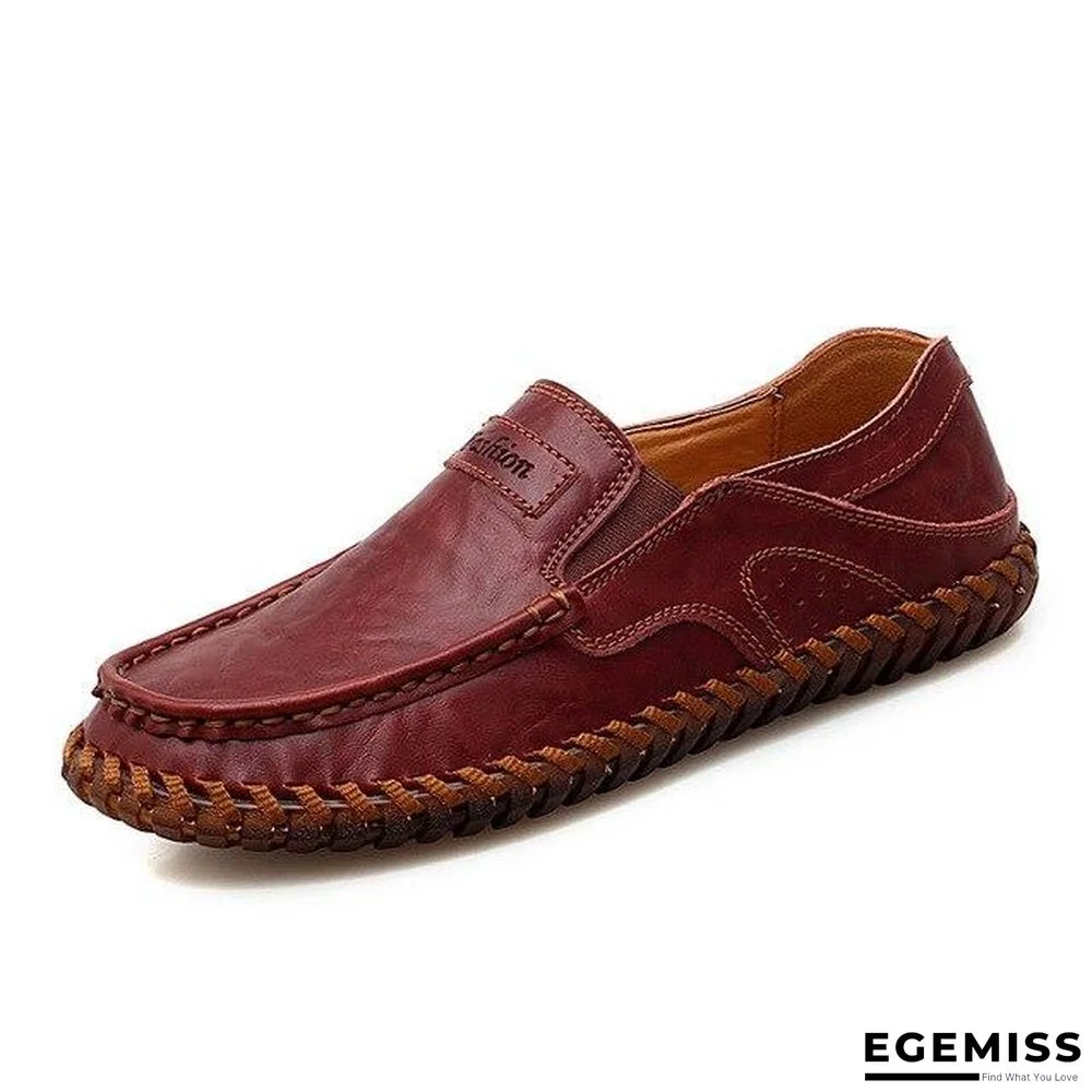 Men Genuine Leather Shoes Slip On Black Shoes Real Leather Loafers Man Moccasins | EGEMISS