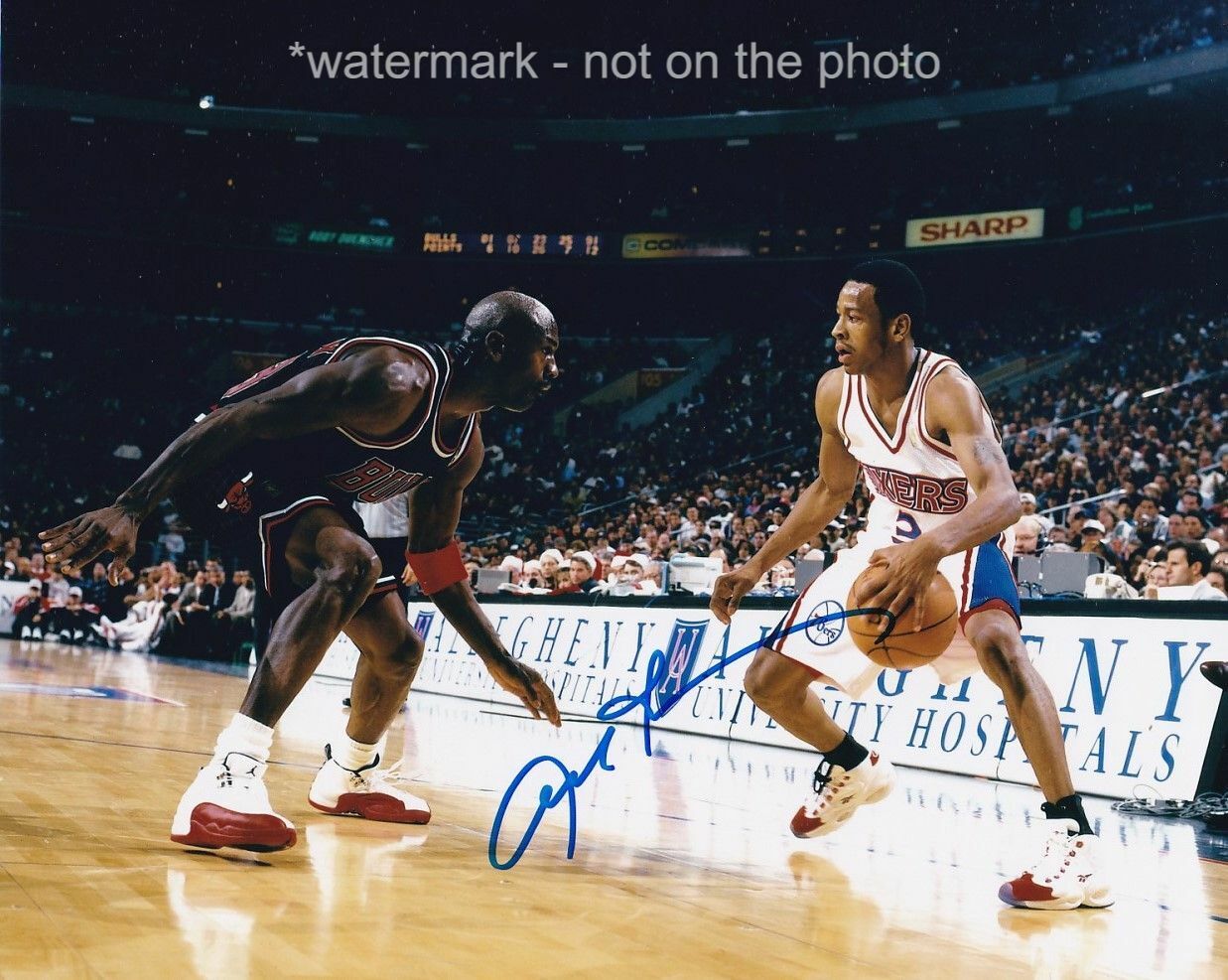 ALLEN IVERSON SIGNED AUTOGRAPH 8X10 Photo Poster painting PHILADELPHIA 76ERS