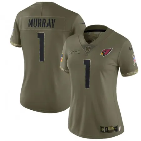 Women's Arizona Cardinals #1 Kyler Murray 2022 Olive Salute To Service Limited Stitched Jersey(Run Small)