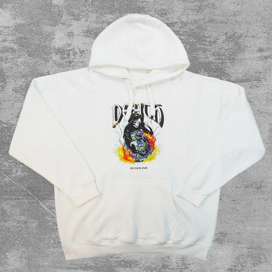 Retro casual trendy brand print fashion hoodie