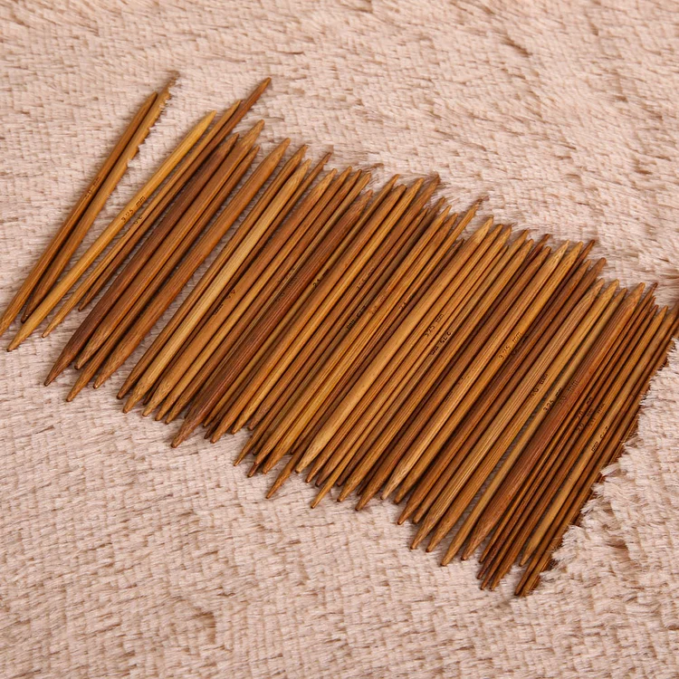 55pcs Circular Knitting Needles Set 11 Sizes Bamboo 13cm for Weave Yarn Projects gbfke