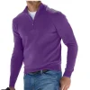 New Long Sleeve V-Neck Zipper Casual Sweater