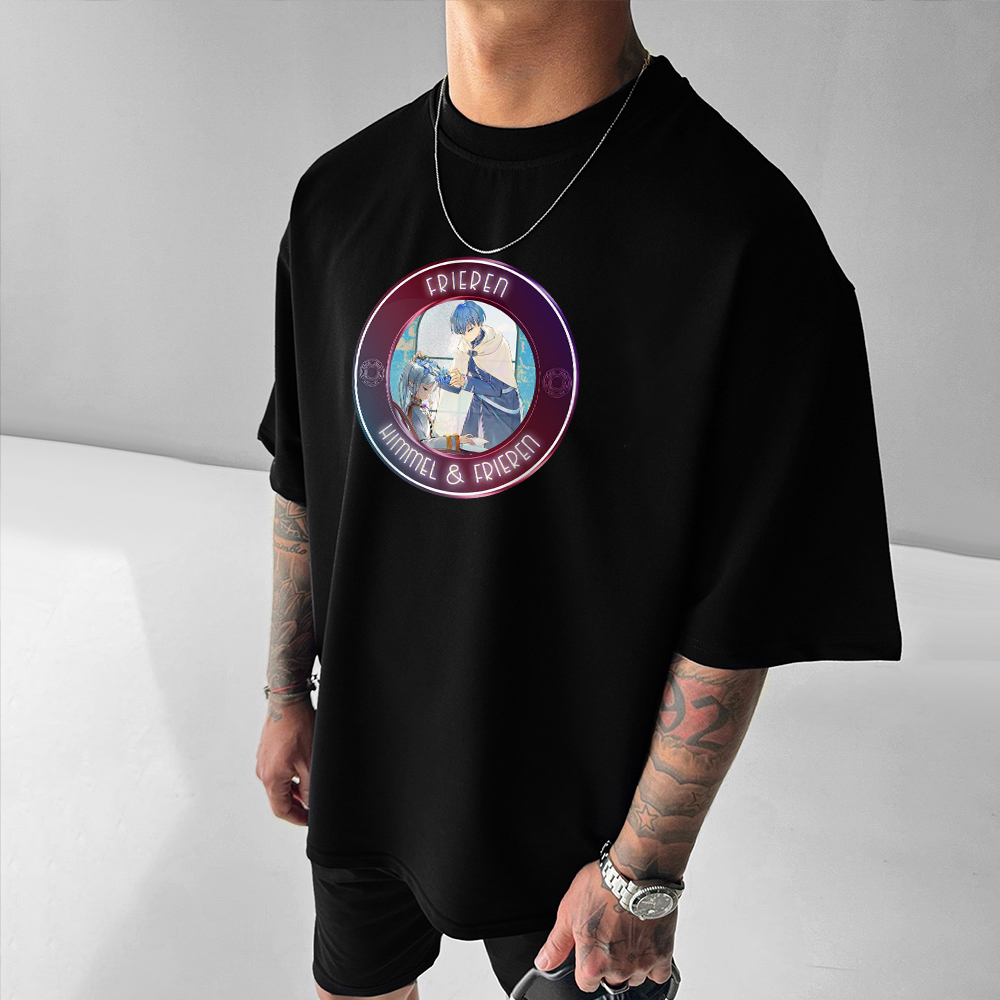 Casual Healing Anime Simple Double-Sided Printed T-Shirt