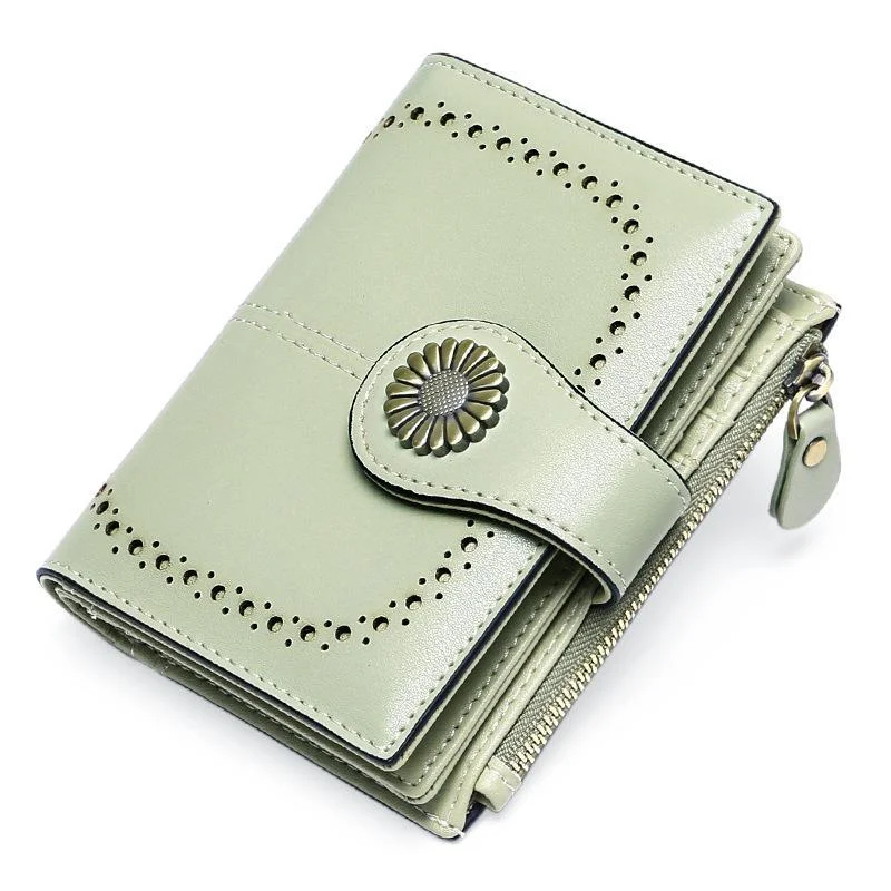 Women Wallet Genuine Leather Bifold Purse
