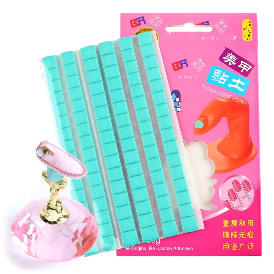 1 Pack Nail Adhesive Glue White Nail Tip Removable Holder Display Stand Clay For Flase Nails Manicure Clay Practice Tools NT1783