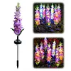 4Pcs Outdoor Solar Garden Lights Waterproof Led Violet Flower Shape Stake Light Reusable Violet Gardening Stake Lighting for Courtyard Landscape Lawn Light