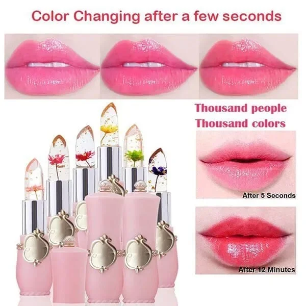 🎁Crystal Jelly Flower Color Changing Lipstick⏰Promotion 49% OFF Limited Time🛒