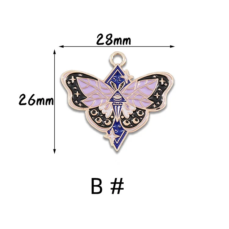 10/30pcs Cartoon Animal Insects Charm Gold Plated Flower Moon Butterfly Charms Enamel Charm Pendant Bracelet DIY Earring Necklace Key Chain Jewelry Accessories