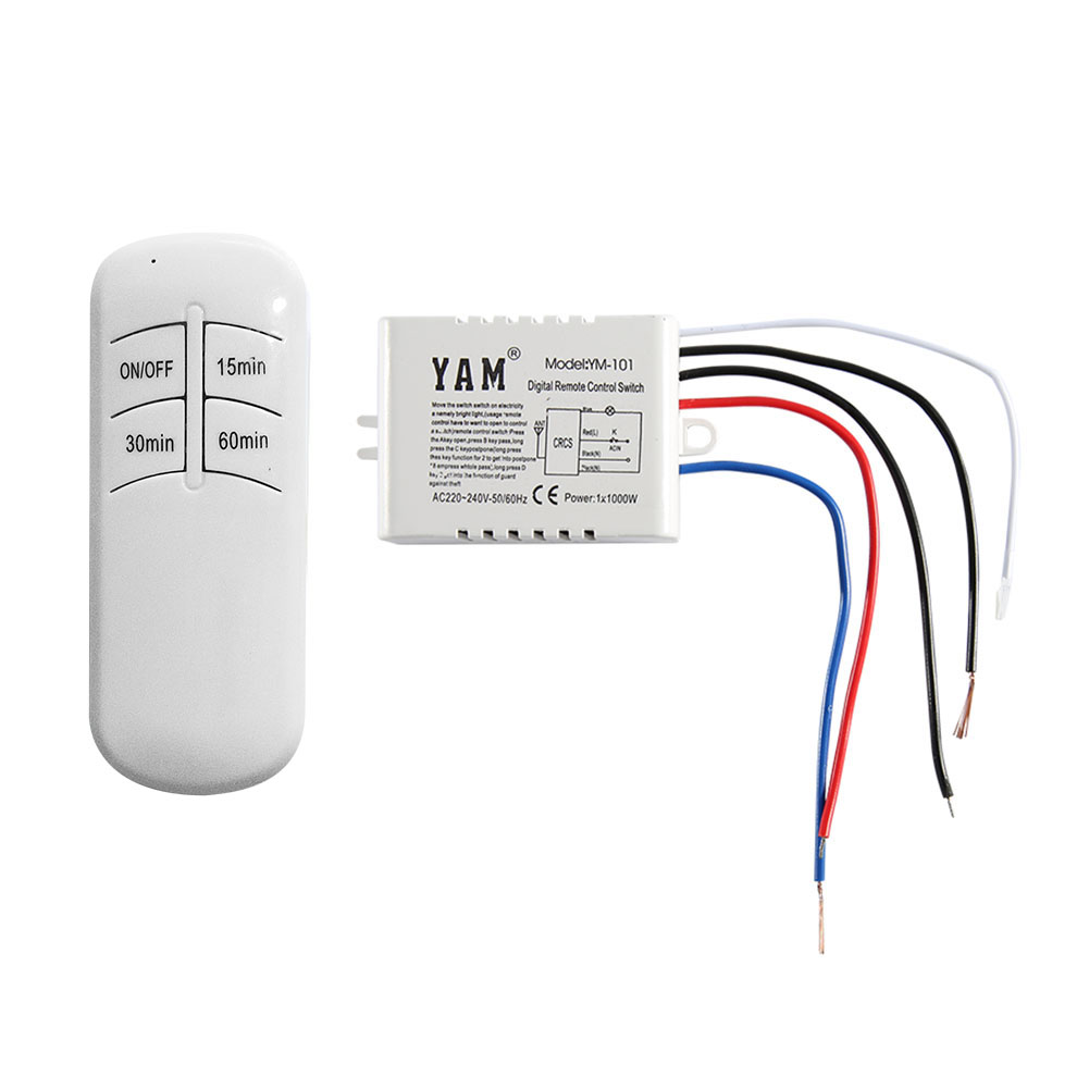 

Wireless ON/OFF Lamp Remote Control Timer Switch + Receiver for UVC Light, White, 501 Original