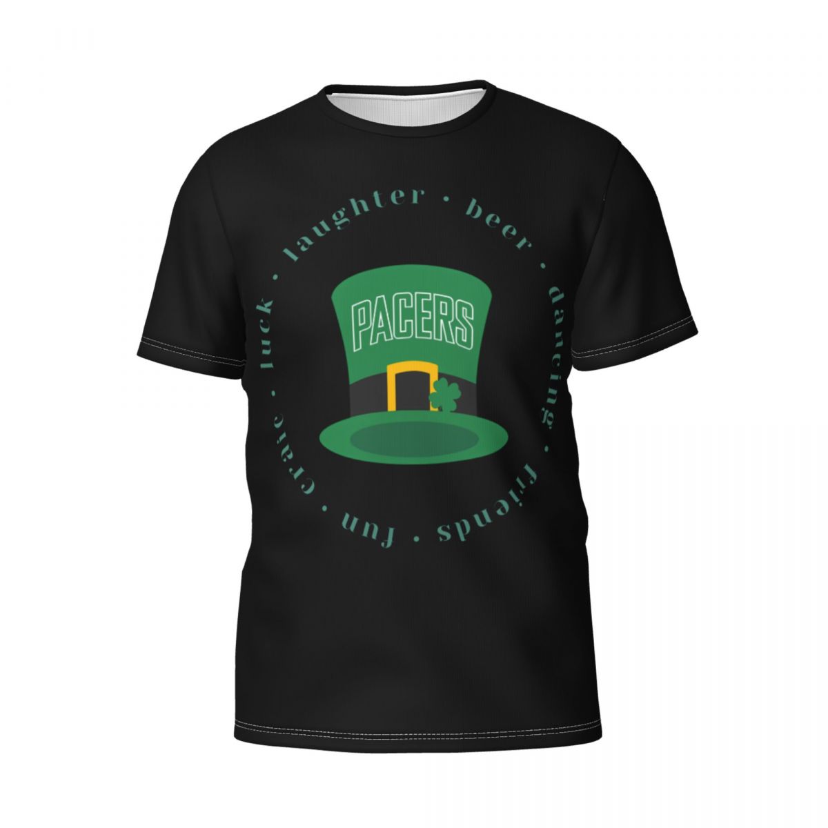 Indiana Pacers Green Lucky St Patrick's Day Men's Short Sleeve Shirt