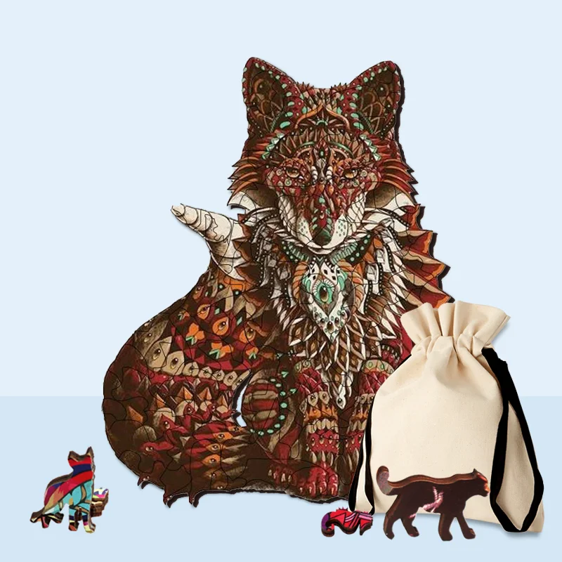 Jeffpuzzle™-JEFFPUZZLE™ Ferocious Fox Jigsaw Puzzle