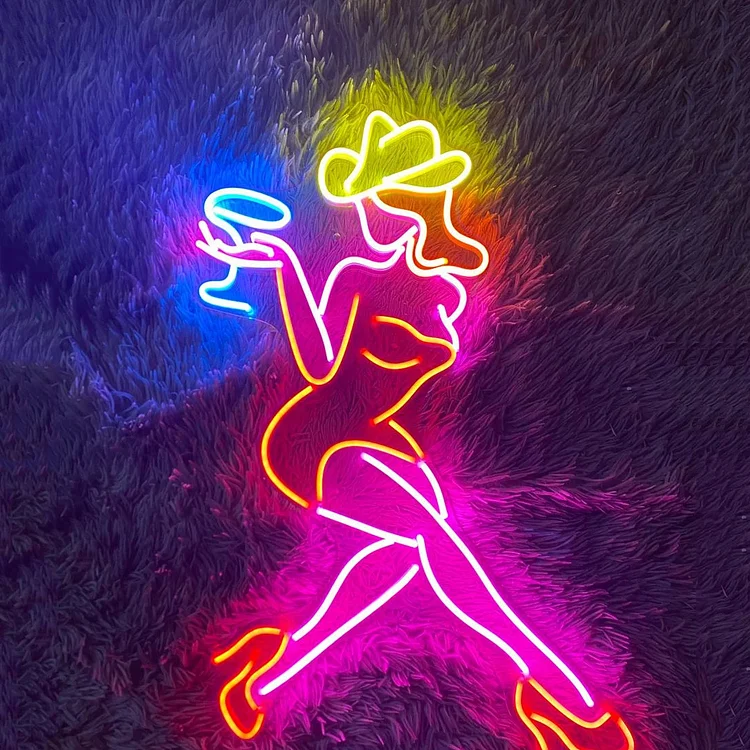 Cowgirl Neon Sign Girl Woman Body Sexy Lady Elegant Nude Girl Real Neon Sign Art Beer Bar Light Wedding Gift Bedroom Home Wall Decor