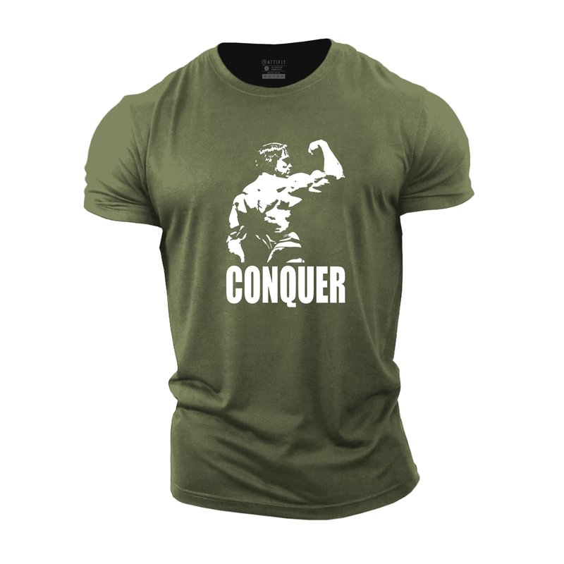 Cotton Conquer Graphic T-shirts tacday