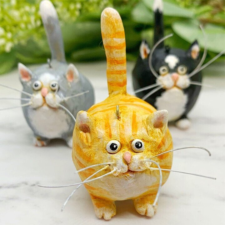 🐈 Kitty Miniature Sculpture,original art