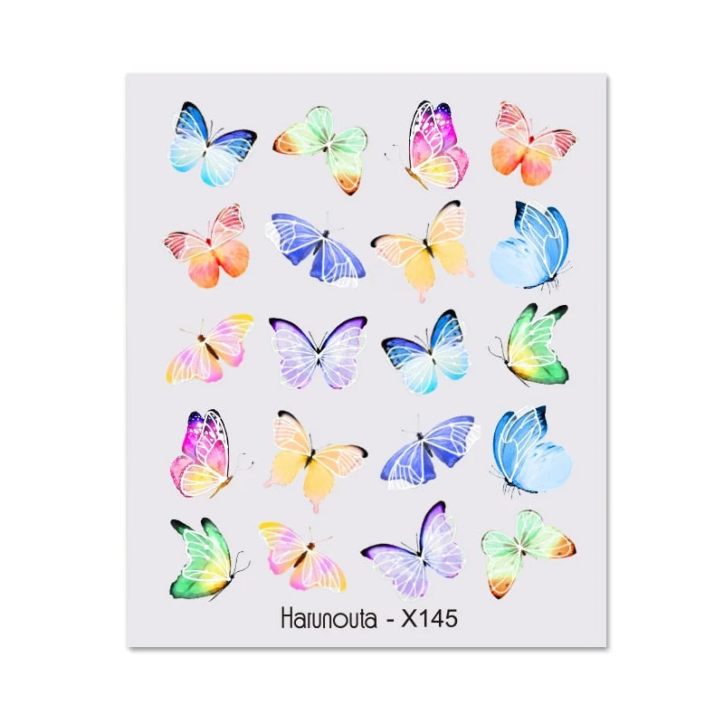 1PC Avocado/Watermelon/Orange Nail Stickers Summer Fruit Leaves Transfer Decals Sliders For Nails DIY Decoration Manicures-Nail Inspo