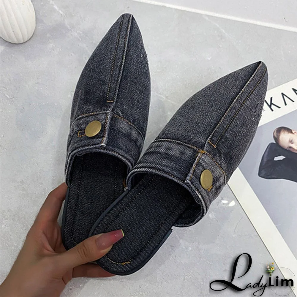 Deep Blue Fashion Casual Patchwork Pointed Comfortable Shoes