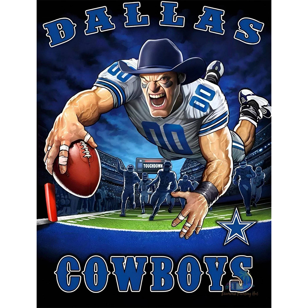 

NFL Football Dallas Cowboys - Round Drill Diamond Painting - 30*40CM, 501 Original