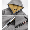 Men's Zip Hoodie Sweatshirt Sherpa Hoodie Jacket Sweat Jacket Apparel Hoodies by Inlyline