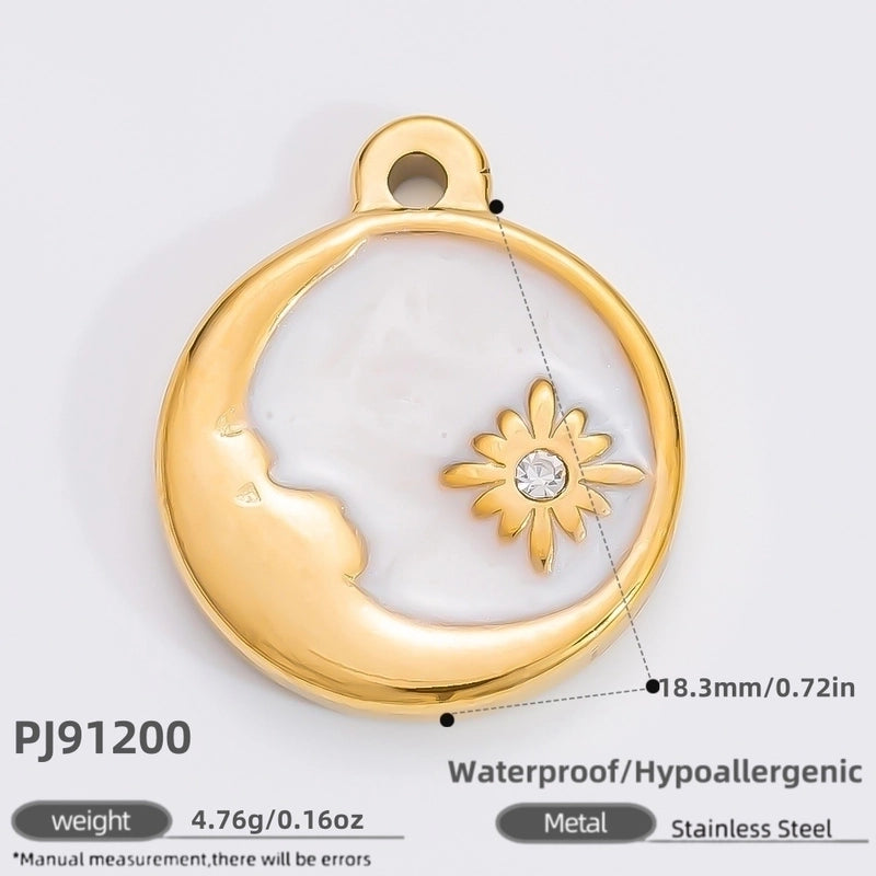 1 Piece 304 Stainless Steel Devil’s Eye Conch Heart Shape Jewelry Accessories Pendant