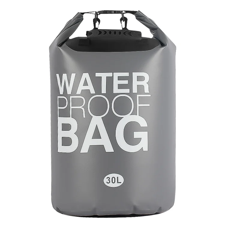 30L Drifting Rafting Bag Large Capacity PVC Swimming Waterproof Bag (Grey)