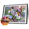 Fleurs et oiseaux, fraise ronde 5D &agrave; points diamant&eacute;s, peintures d&rsquo;arts plastiques pour adultes/d&eacute;butants, id&eacute;es cadeaux d&eacute;co int&eacute;rieur, kits de peint