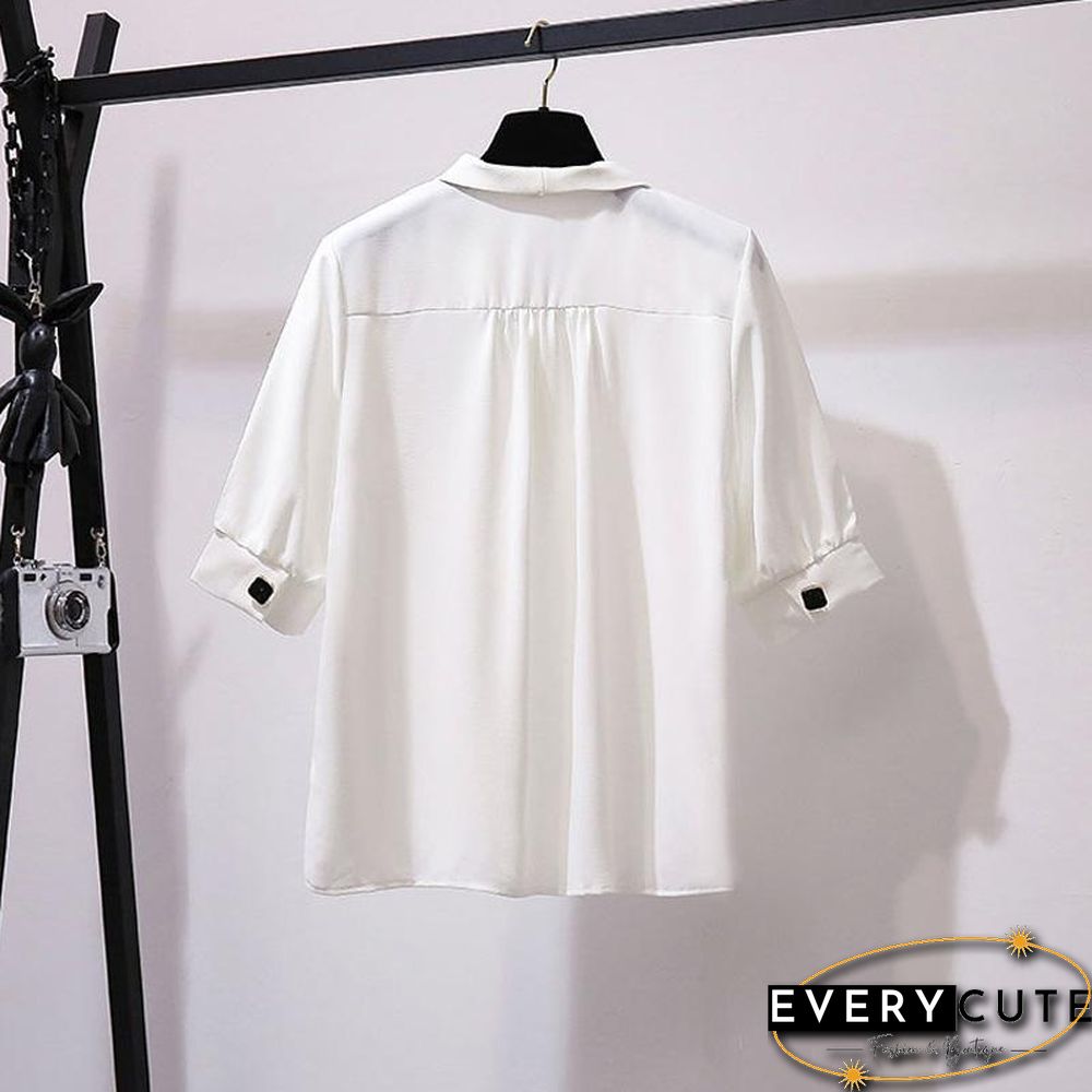 Chic Chiffon Blouse+Belt Skirt P10741