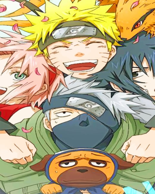 

Naruto And His Friends – Paint By Numbers - 40*50CM, 501 Original