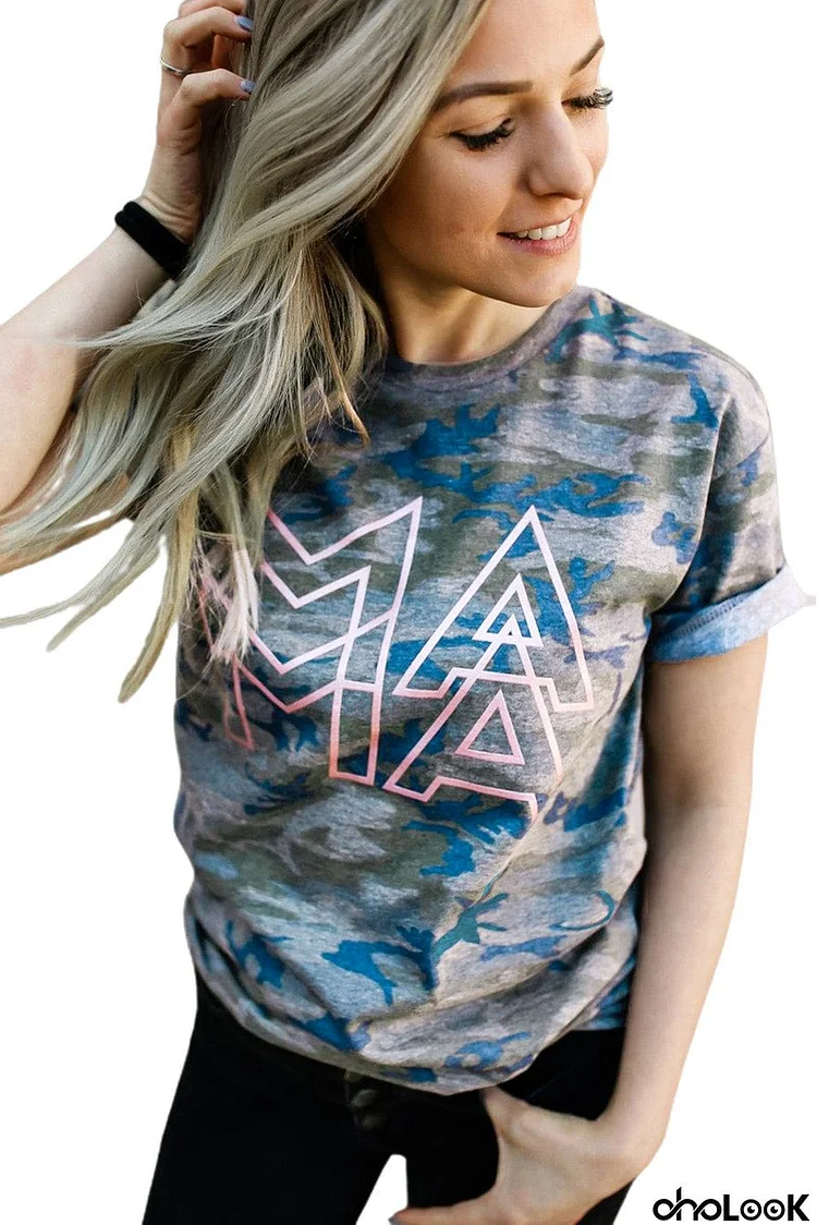 MAMA Graphic Modern Camo Tee