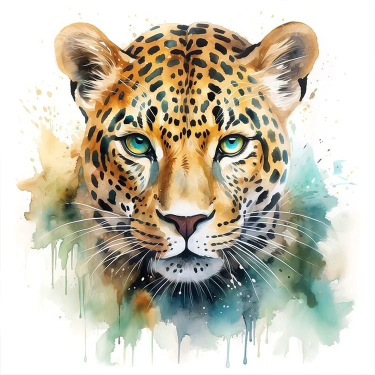 Leopard 35*35CM (Canvas) Full Round Drill Diamond Painting gbfke