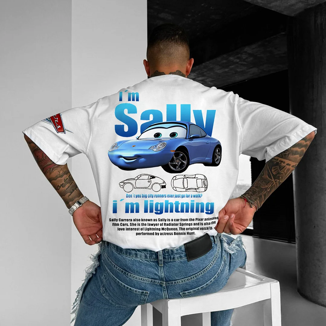 Oversize Sports Car 911 Sally Carrera T-shirt-barclient