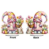 Diamond Painting Acrylic Single Sided Easter in April Gnome Ornaments Tabletop Home Office Decor