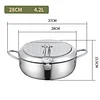 LAST DAY 49% OFF -Stainless Steel Frying Pot with Thermometer and Oil Drip Drainer Rack
