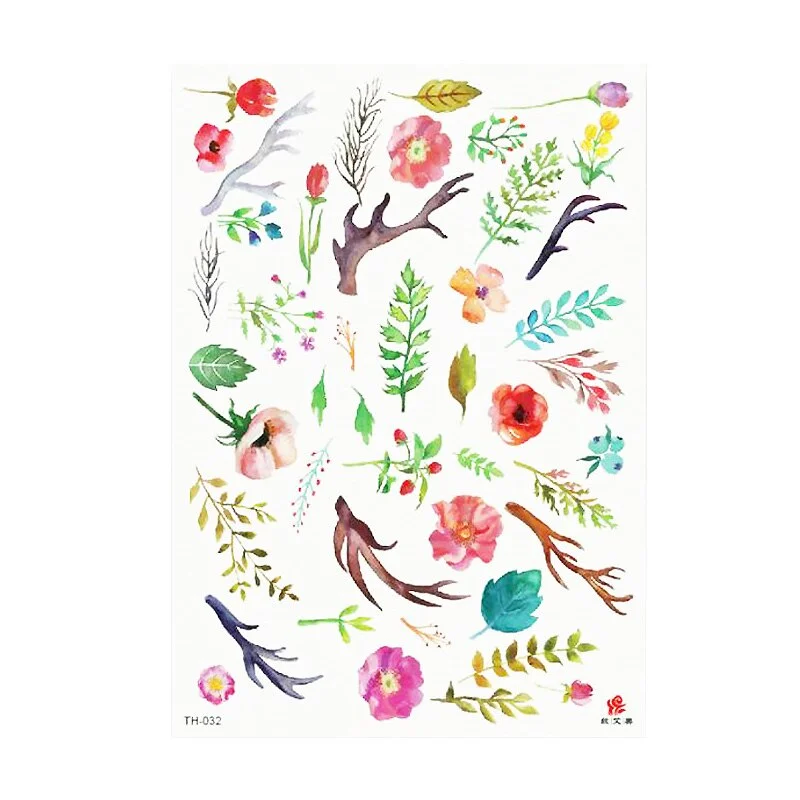 Waterproof Temporary Tattoo Sticker Watercolor Cute little animal pattern tattoo Water Transfer body art fake tattoo