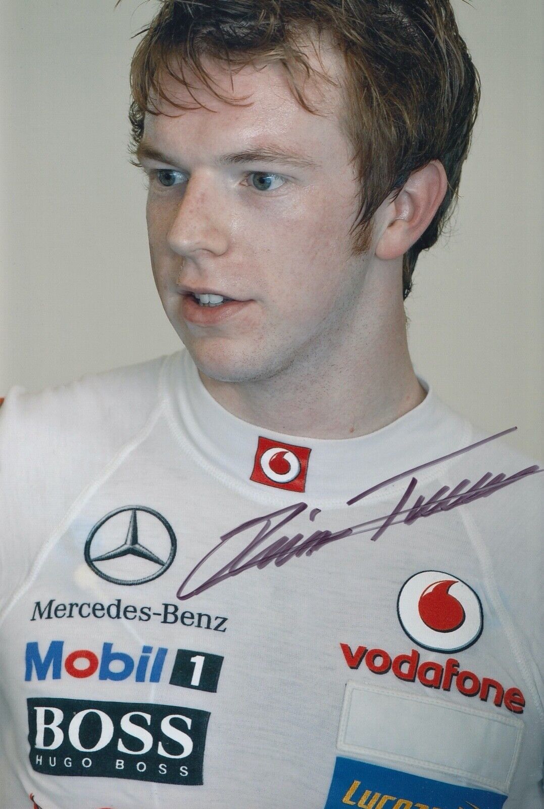 Oliver Turvey Hand Signed 12x8 Photo Poster painting F1 Autograph Vodafone McLaren Mercedes