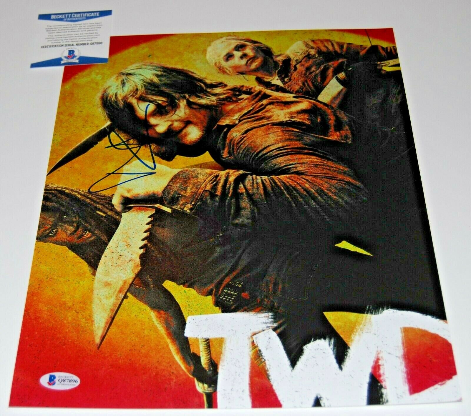 NORMAN REEDUS signed (THE WALKING DEAD) Daryl Dixon 11x14 Photo Poster painting BECKETT COA #1