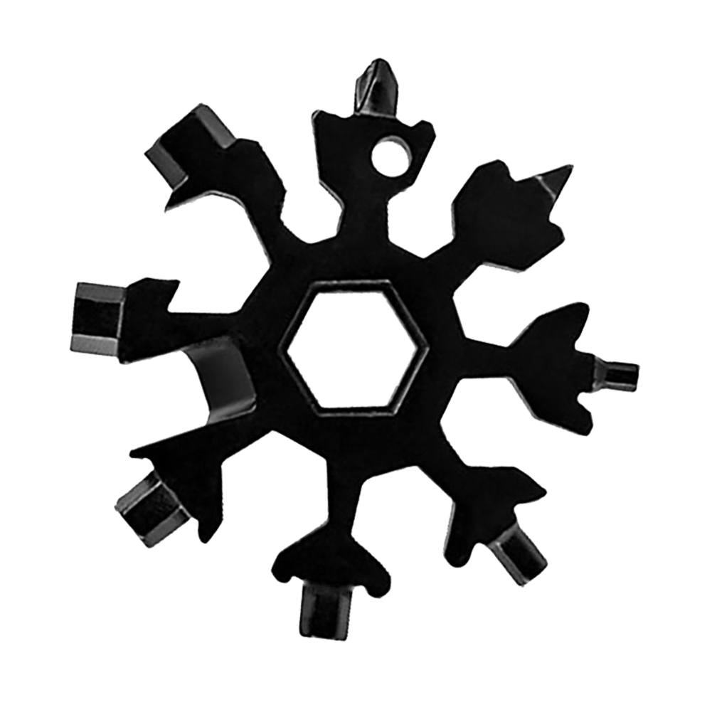 

18 in 1 Snowflake Multi-Tool Kit Outdoor Bottle Opener Screwdriver Wrench, Black, 501 Original