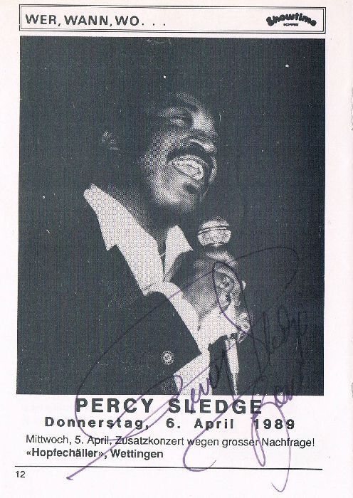 Percy Sledge 1940-2015 autograph signed 4x6