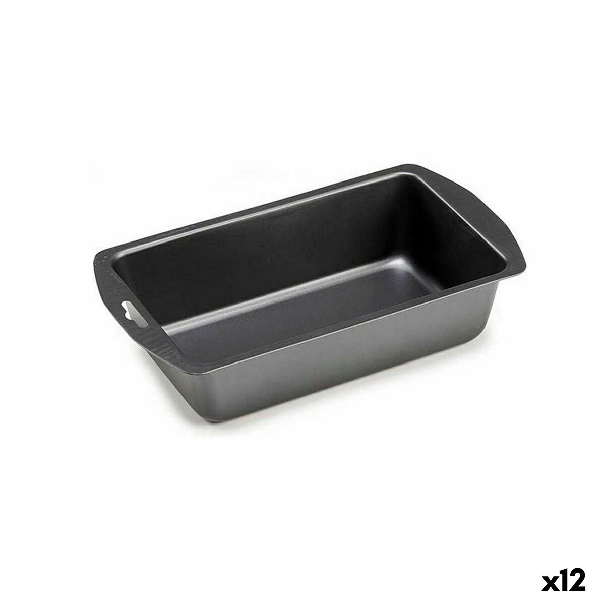 Rectangular Mould Kinvara Dark grey Stainless steel Carbon steel 13 x 6,3 x 30 cm 30 x 5,5 x 13 cm 13 x 5,5 x 30 cm (12 Units)