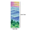 Mountains And Rivers Scenery-11CT Stamped Cross Stitch Bookmark 18*6cm(Double Sided)