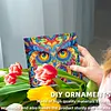 6pcs Diamond Painting Mandala Flowers and Animals Greeting Card Kits with Envelopes for Family Friend Gifts