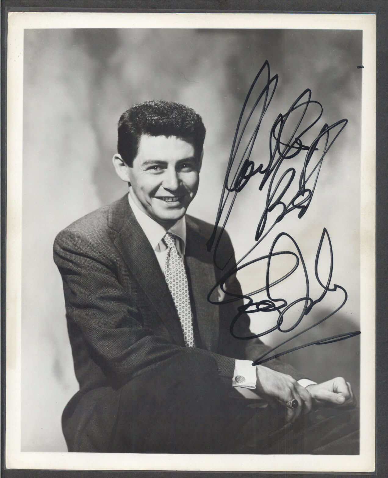 Eddie Fisher - Signed Vintage Celebrity Autograph Photo Poster painting - Singer - Actor