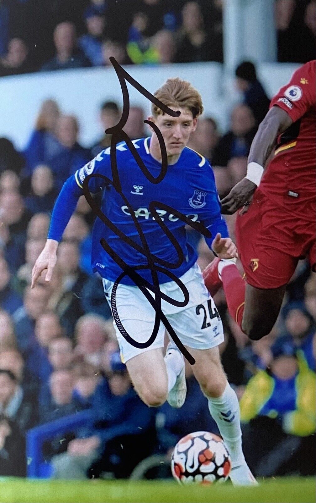Anthony Gordon Genuine Hand Signed Everton 6X4 Photo Poster painting, See Proof, 2