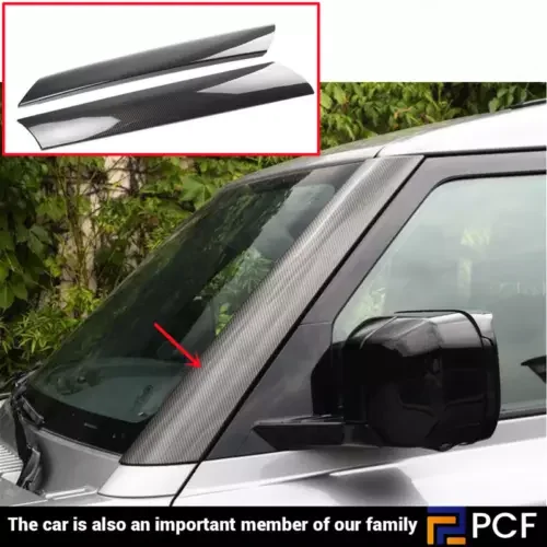 Dronehint Carbon ABS Front Windshield A-pillar Panel Cover For Land Rover Defender 20-2024 (For: Land Rover) Parts