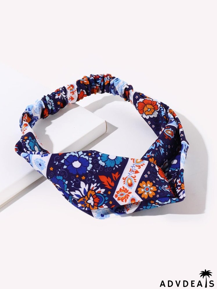 Flower Print Hair Band