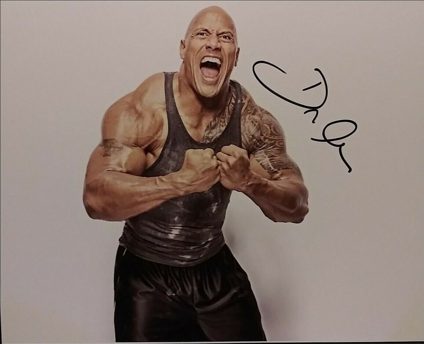 Dwayne Johnson The Rock signed 8x10